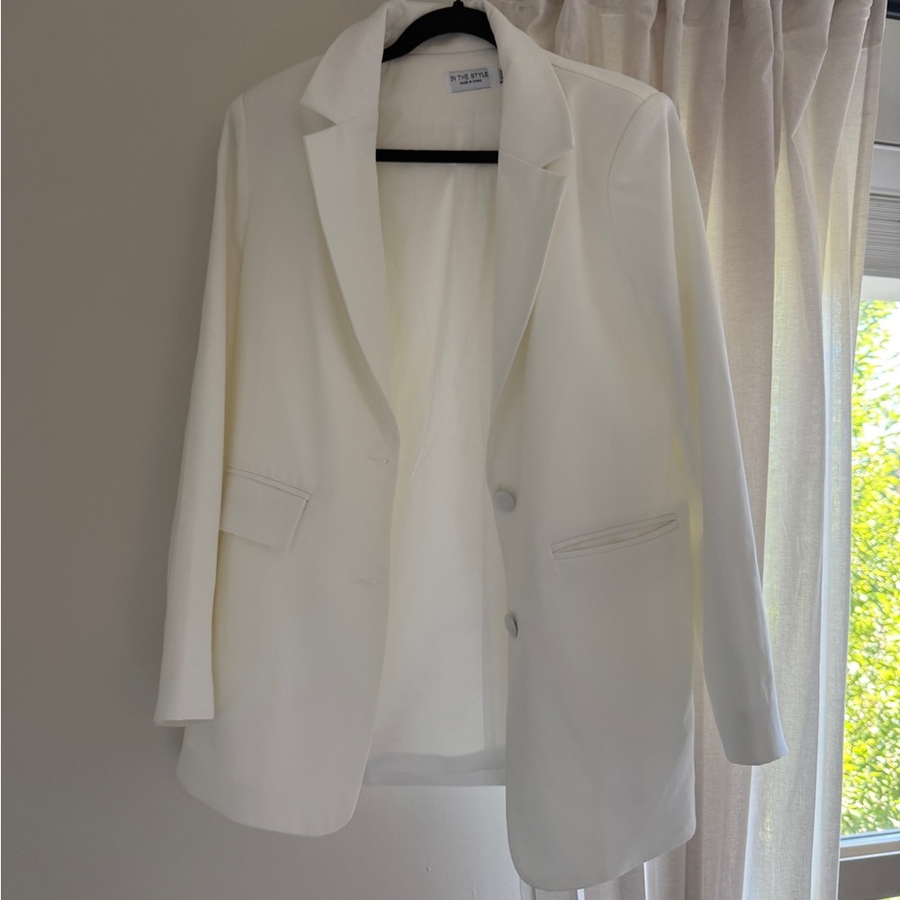 White Blazer Jacket & Shorts